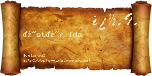 Östör Ida névjegykártya