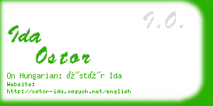 ida ostor business card